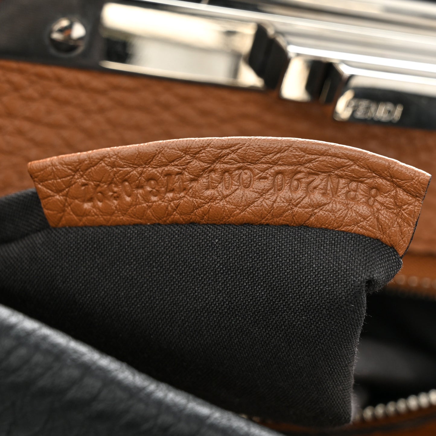 Cuoio Romano Selleria Bi-Color Medium Peekaboo Iconic Satchel Black Mou
