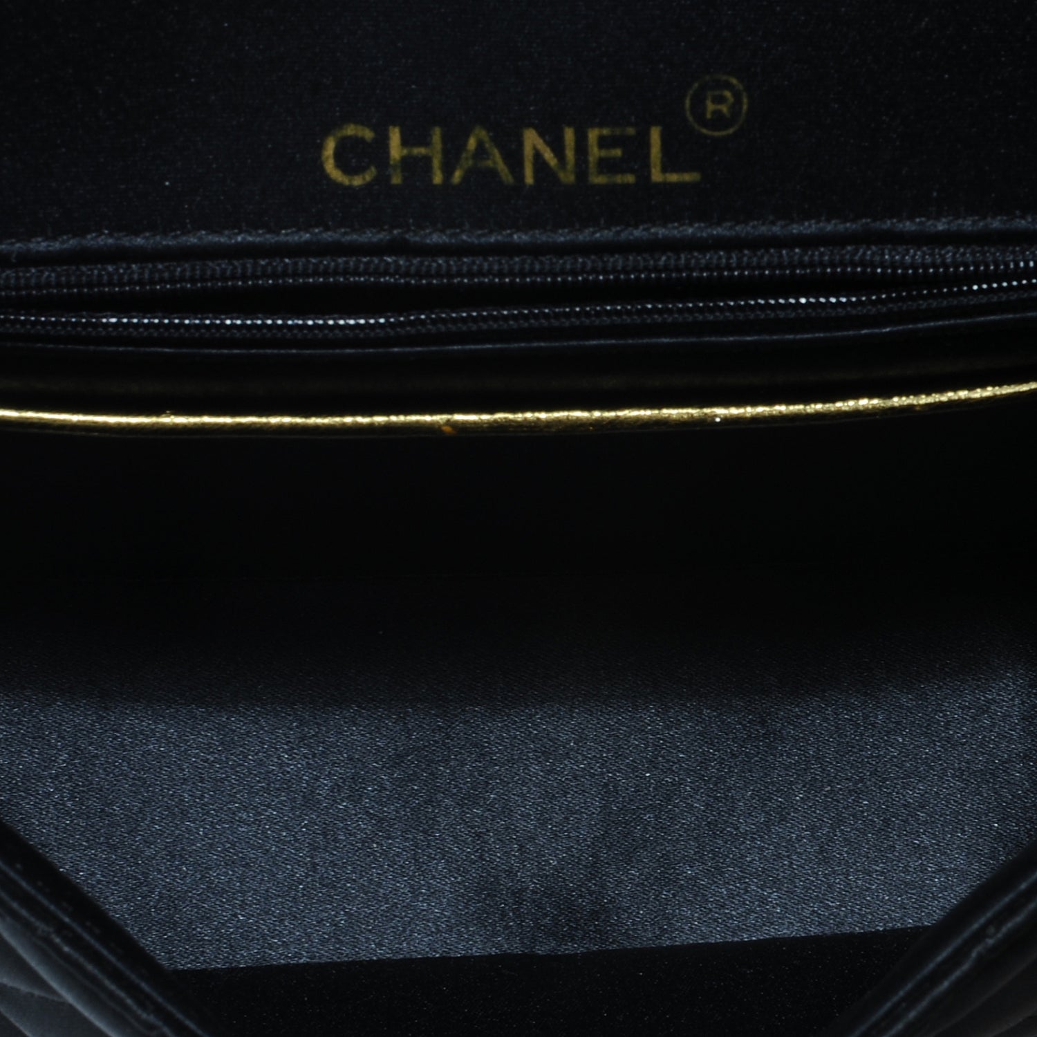 Chanel Satin Quilted Mini Flap Black Gold 7 of 8