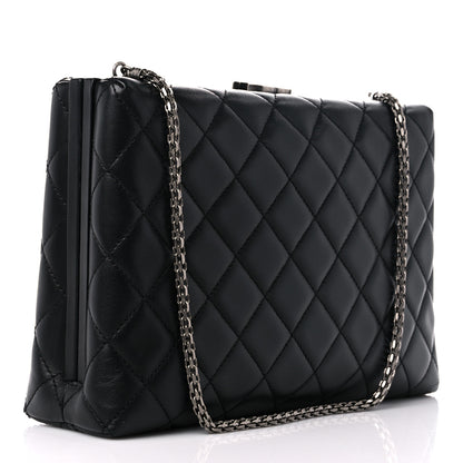 Chanel Lambskin Quilted Kisslock Minaudiere Black 3 of 10