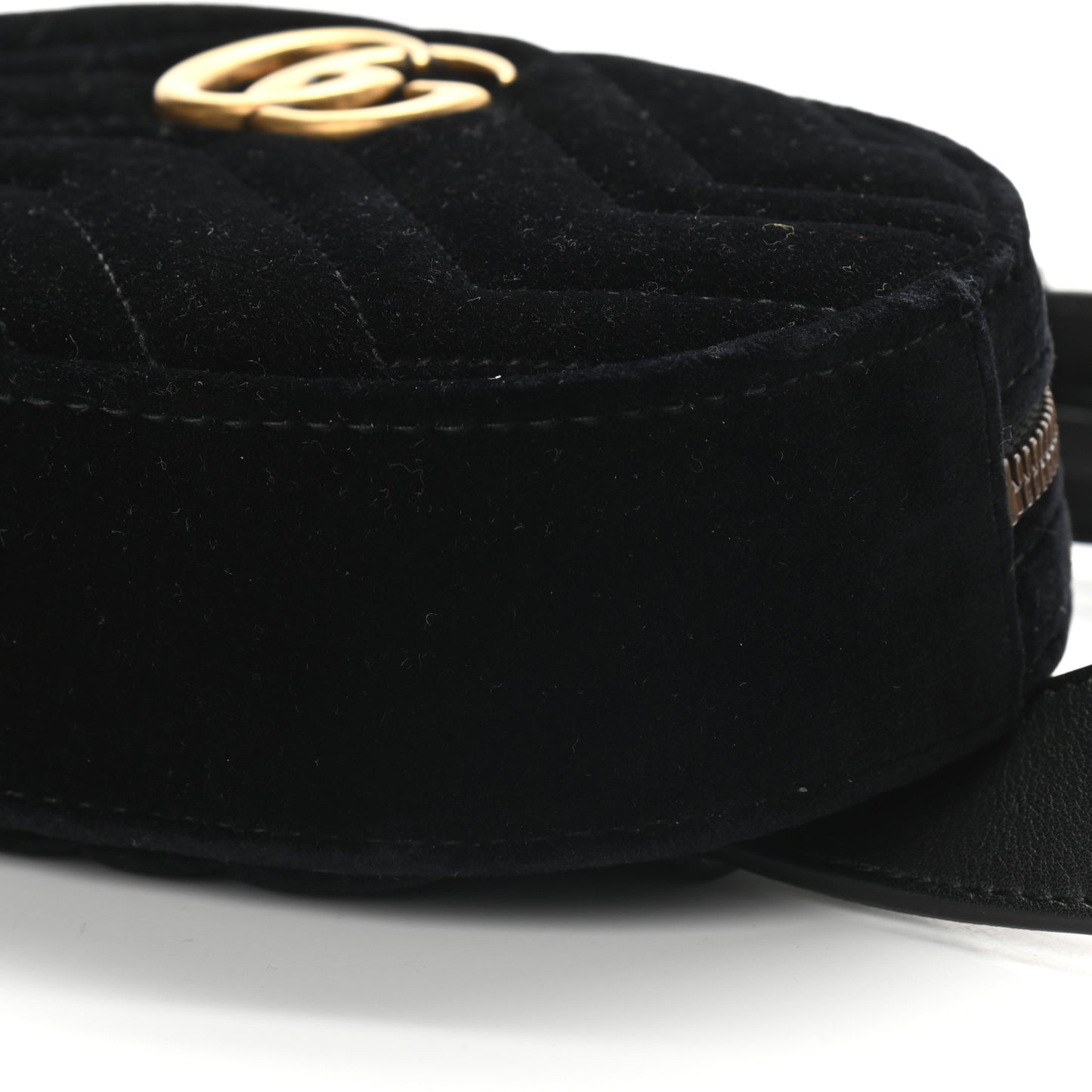Velvet Matelasse GG Marmont Belt Bag 85 34 Black