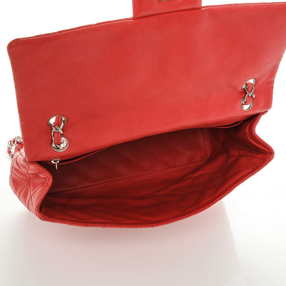 Chanel Washed Caviar Quilted Maxi Single Flap Fuchsia 5 of 7