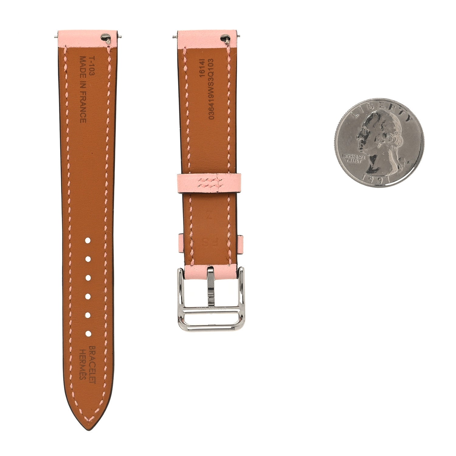 Hermes Swift Heure H Hour Watch Strap Rose Sakura 2 of 6