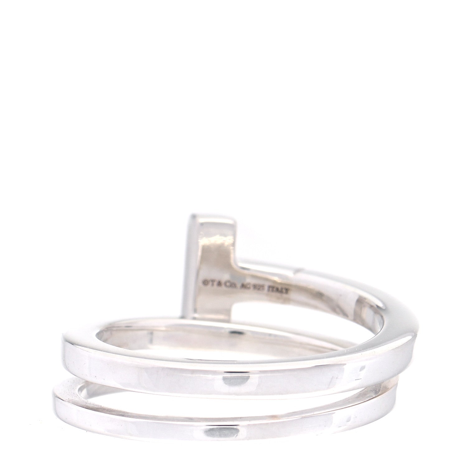 Tiffany Sterling Silver T Square Wrap Ring 53 6.5 3 of 5
