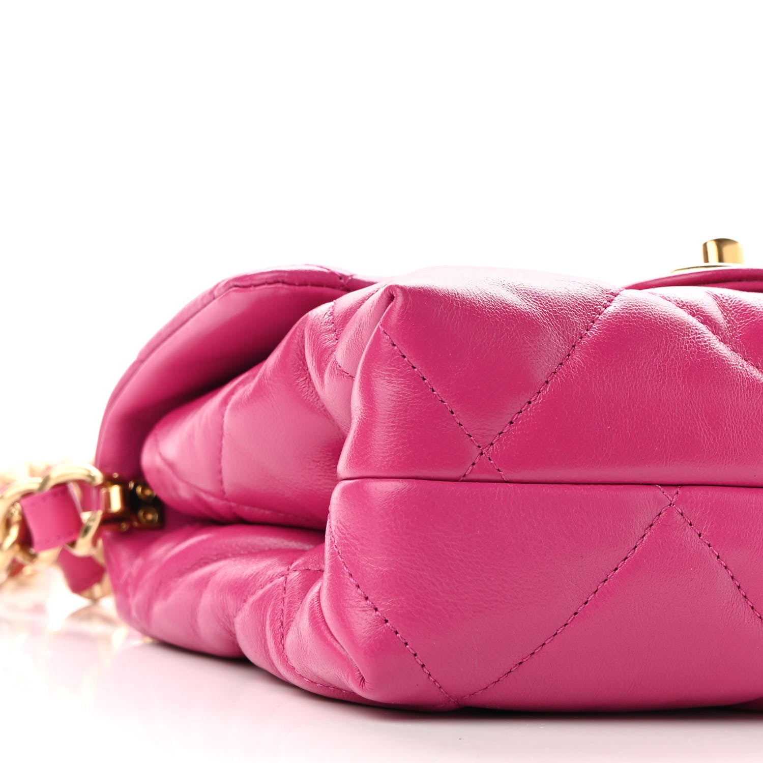 Chanel Lambskin Quilted Small Chain Top Handle Flap Pink 9 of 10