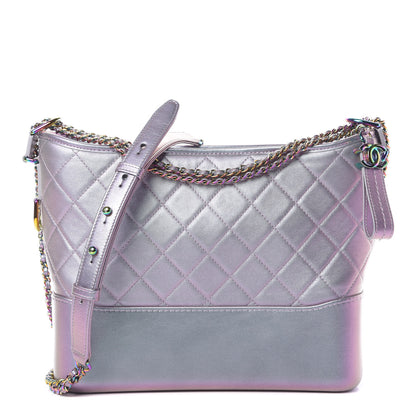 Chanel Iridescent Lambskin Calfskin Quilted Medium Gabrielle Hobo Light Purple 1 of 11