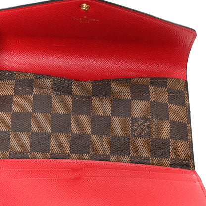 Louis Vuitton Damier Ebene Josephine Wallet Red 6 of 15