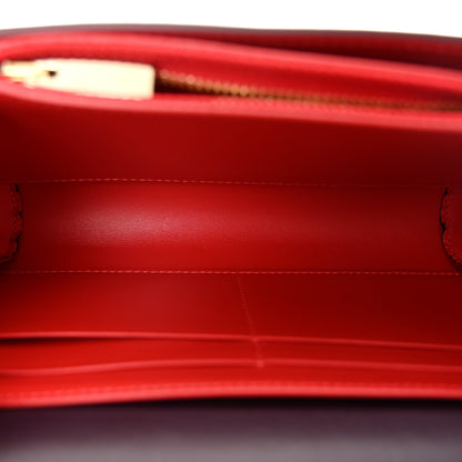 Christian Louboutin Calfskin Spikes Loubinthesky Paloma Clutch Merlot 5 of 10