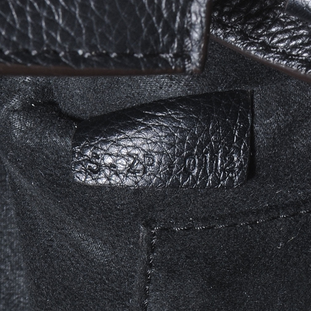 Drummed Leather Nano Luggage Black