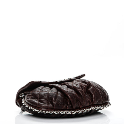 Chanel Crumpled Lambskin Quilted Medium Chain Around Flap Dark Brown 4 of 10