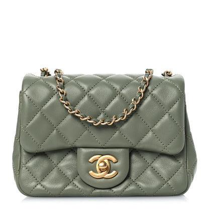 Chanel Lambskin Quilted Mini Pearl Crush Flap Green 1 of 12