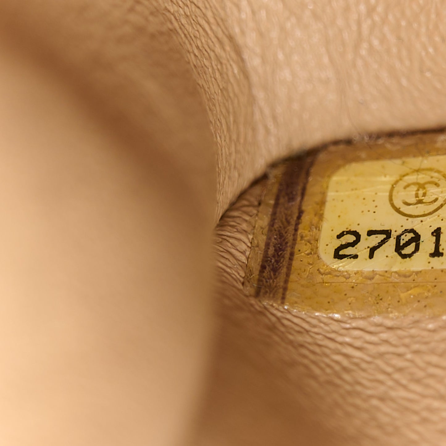 Lambskin Quilted Mini Rectangular Flap Beige