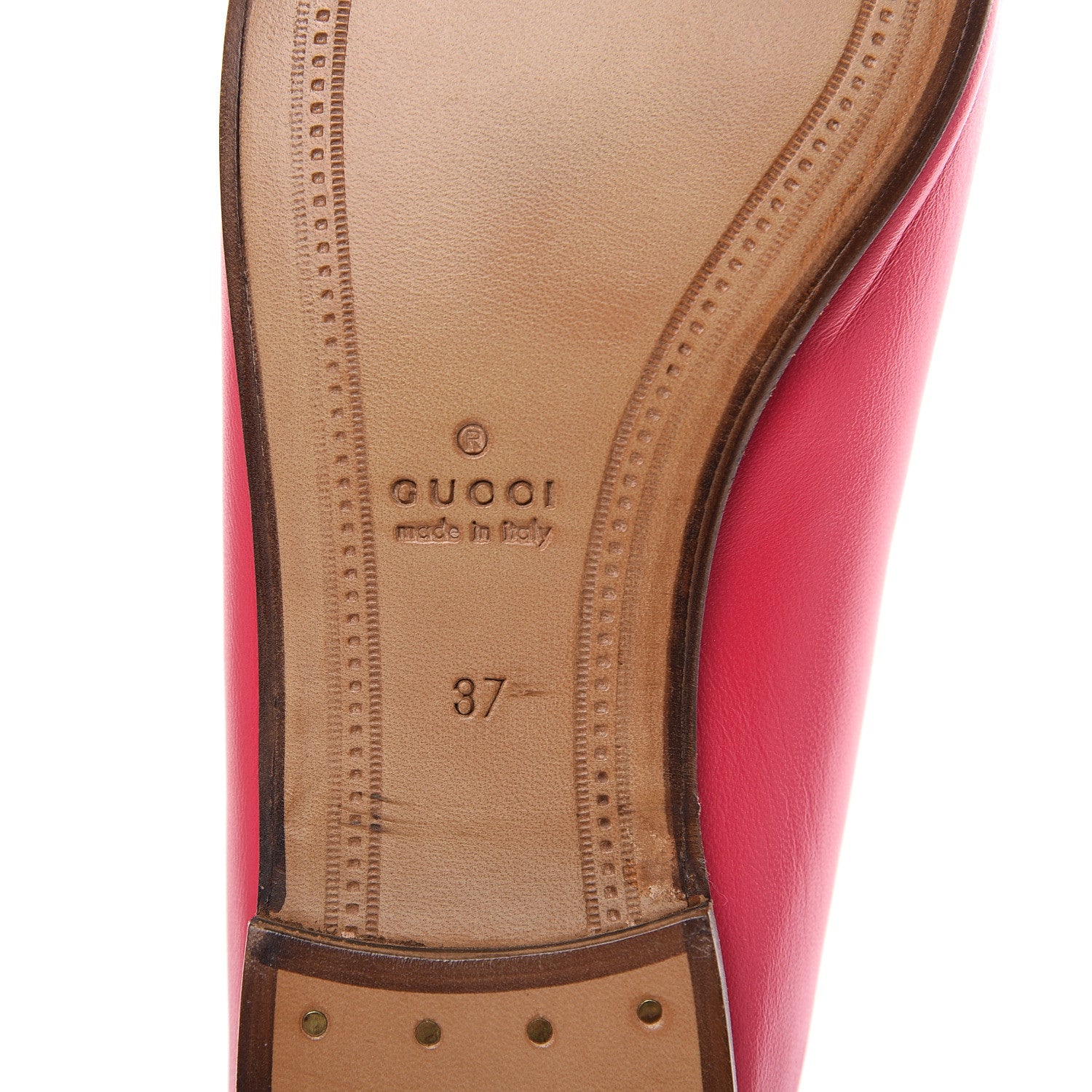 Gucci Lambskin Womens Brixton Horsebit Loafers 37 Hot Pink 6 of 9