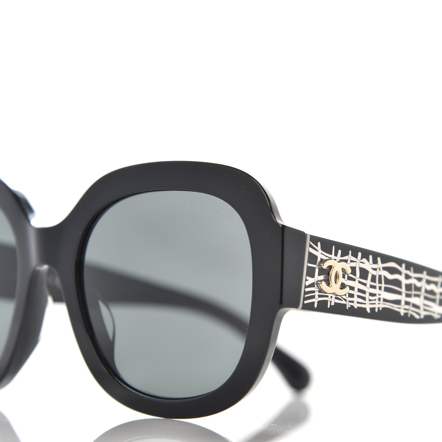 Acetate Polarized Pantos Sunglasses 5433-A Black