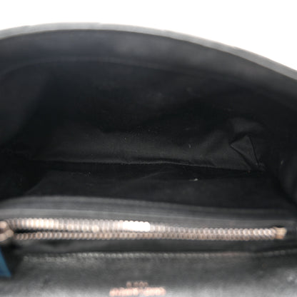 Saint Laurent Sheepskin Matelasse Chevron Monogram Medium College Bag Black 9 of 20
