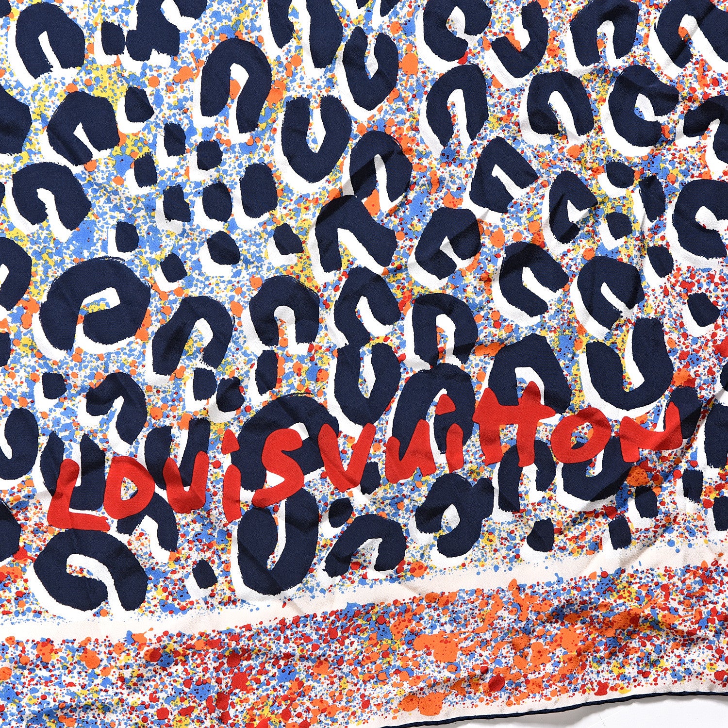 Louis Vuitton Silk Leo Spray Giant Square Piment 3 of 4