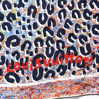 Louis Vuitton Silk Leo Spray Giant Square Piment 3 of 4