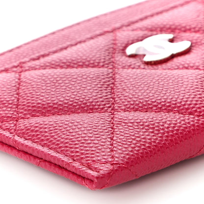 Chanel Caviar Quilted Card Holder Dark Pink 10 of 12