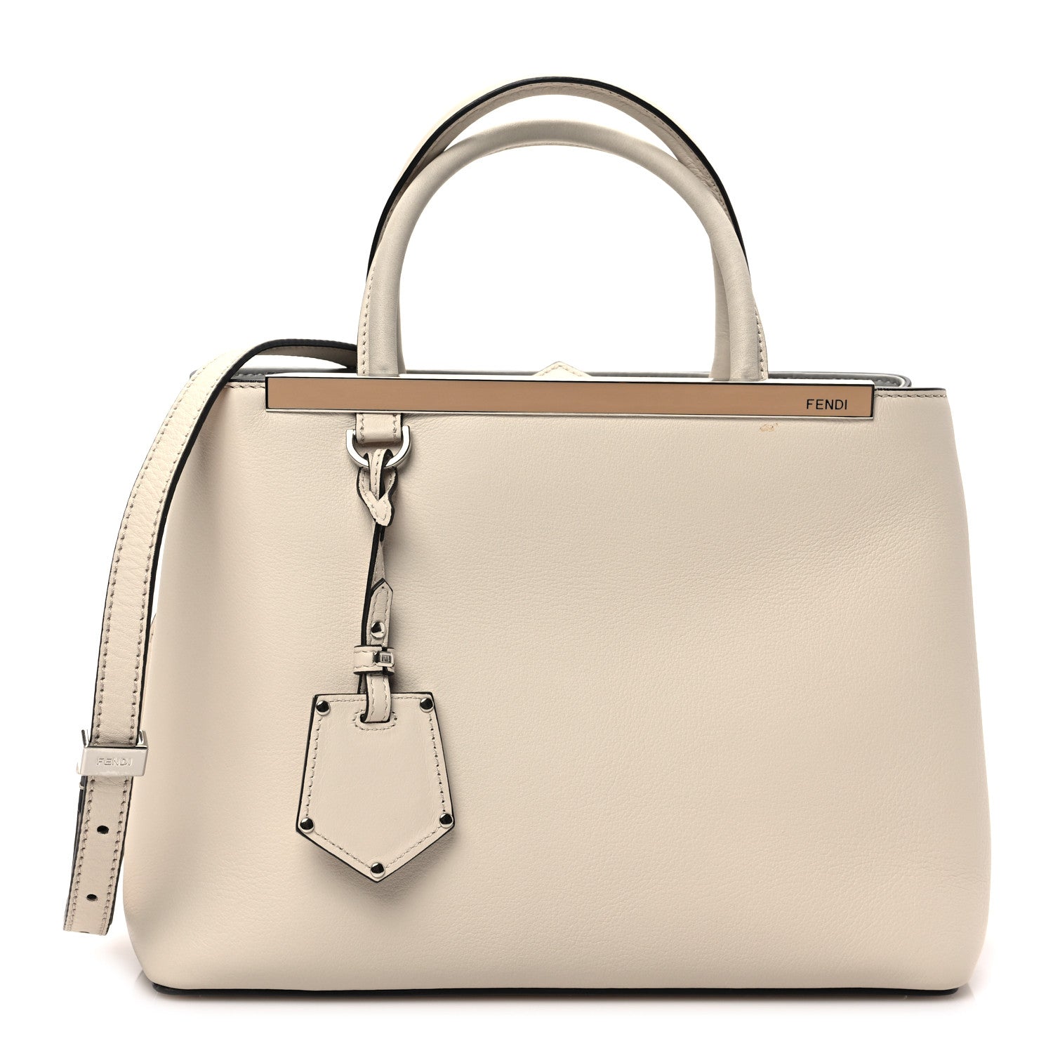 Fendi Vitello Dolce Century Petite 2Jours Tote Camelia Ghiaccio 1 of 8