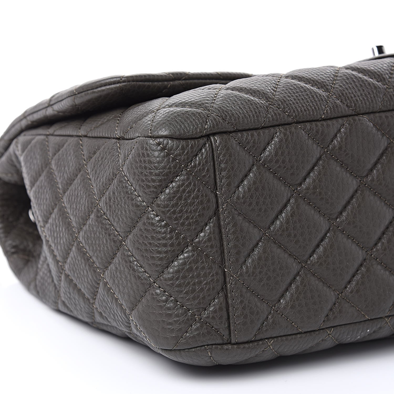 Chanel Calfskin Quilted Small XXL Travel Flap Bag Khaki 8 of 10