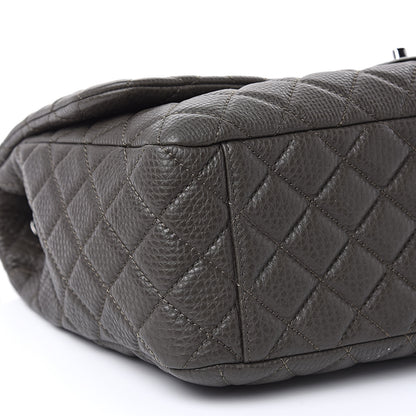Chanel Calfskin Quilted Small XXL Travel Flap Bag Khaki 8 of 10