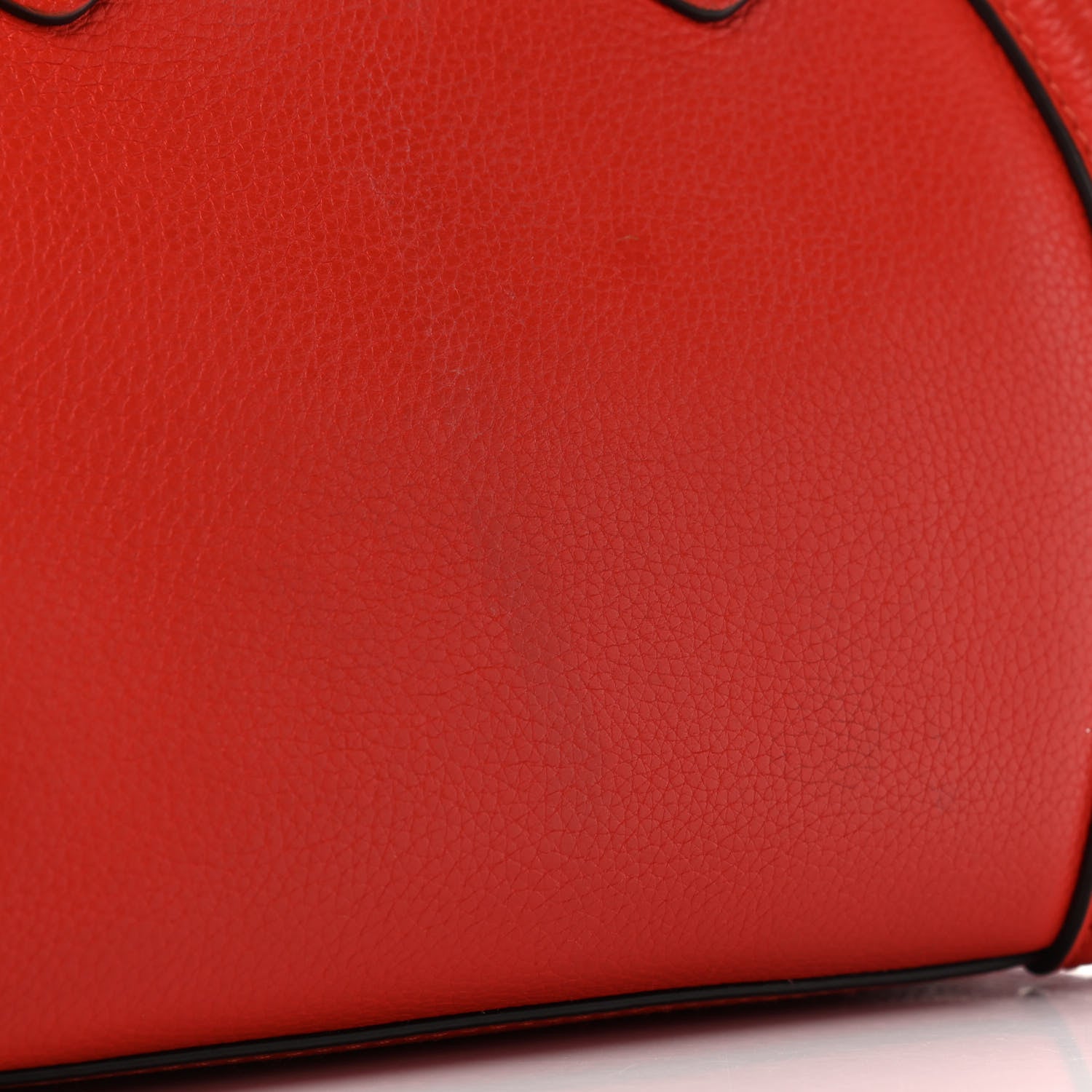 Celine Drummed Calfskin Micro Luggage Coquelicot 9 of 11