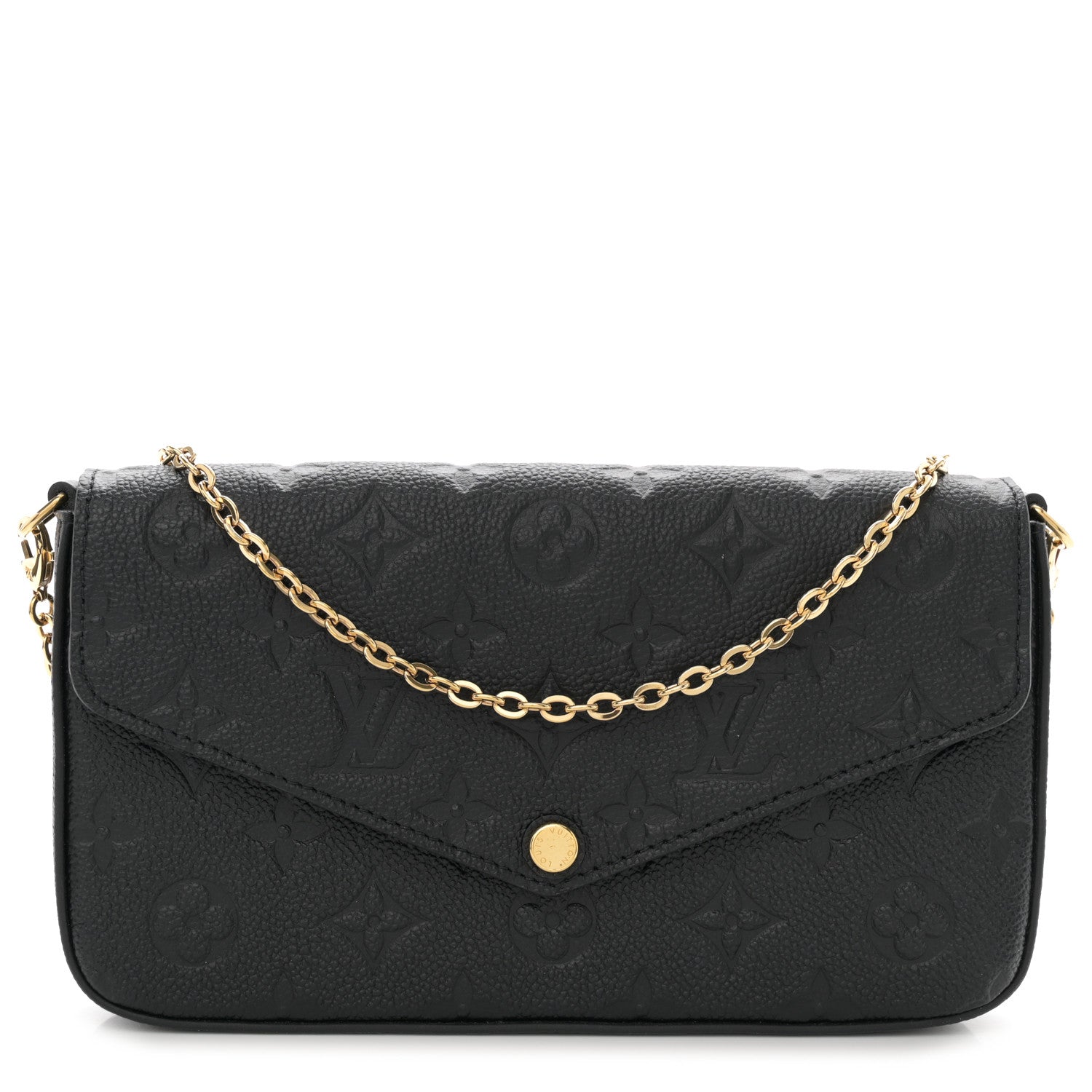 Louis Vuitton Empreinte Pochette Felicie Chain Wallet Black 1 of 12