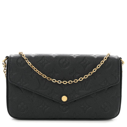 Louis Vuitton Empreinte Pochette Felicie Chain Wallet Black 1 of 12