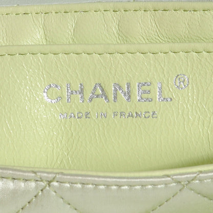 Chanel Satin Quilted Medium Flap Mint Green 8 of 9