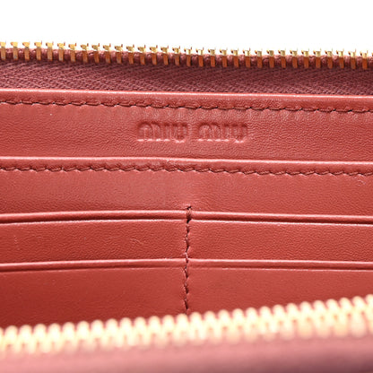 Miu Miu Vernice Crocodile Embossed Calfskin Zip Around Wallet Antico 6 of 6