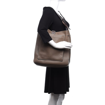 Hermes Taurillon Clemence Marwari GM Etoupe 2 of 12