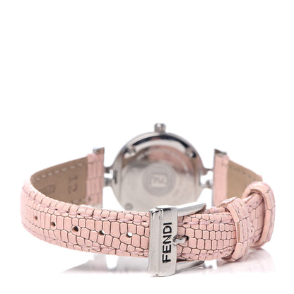 Fendi Stainless Steel Calfskin Diamond Pink Mother of Pearl 23mm Moda Quartz Watch 4 of 10