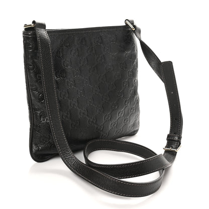 Gucci Guccissima Small Flat Messenger Bag Dark Brown 3 of 10