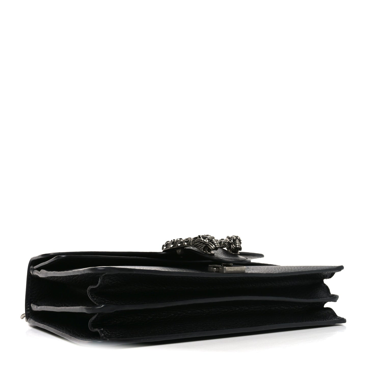 Pebbled Calfskin Small Dionysus Shoulder Bag Black