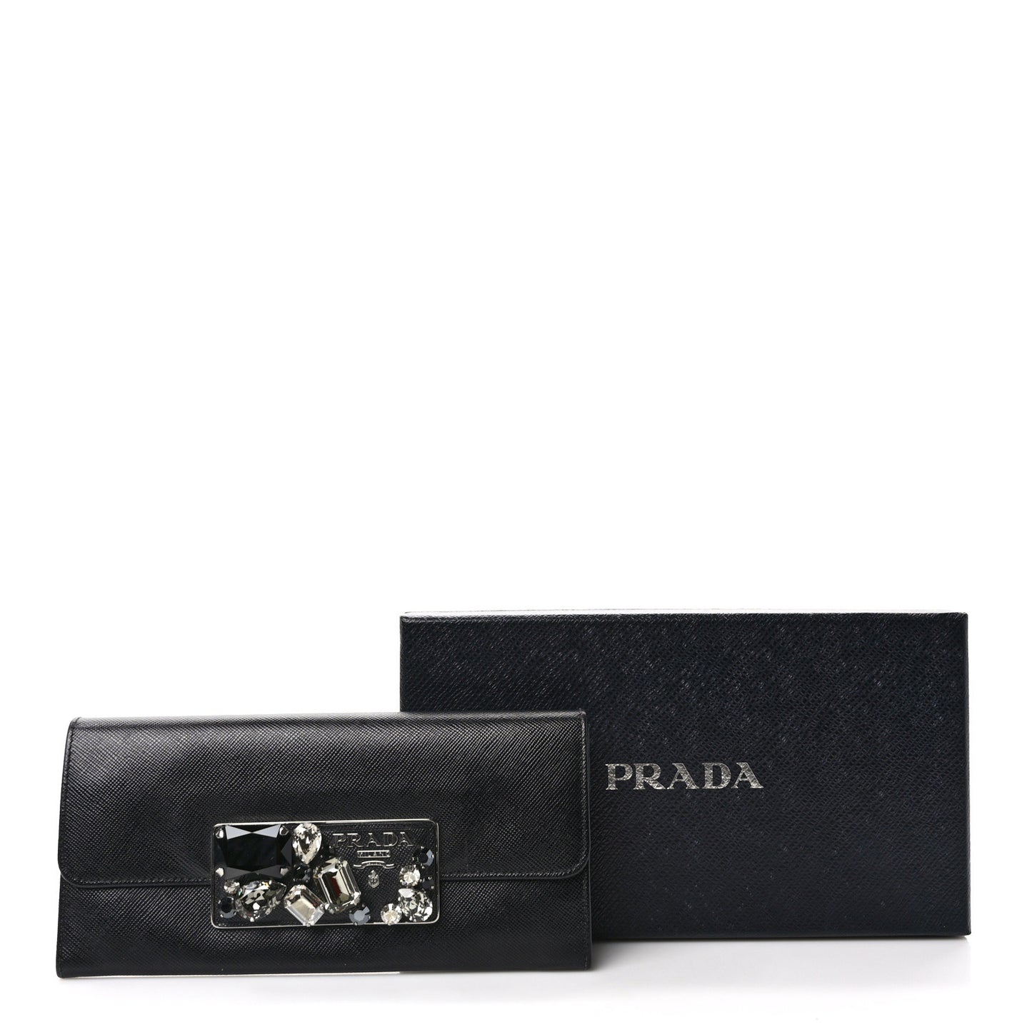 Saffiano Stones Continental Wallet Black