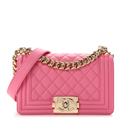 Chanel Calfskin Quilted Small Boy Flap Pink 1 of 9