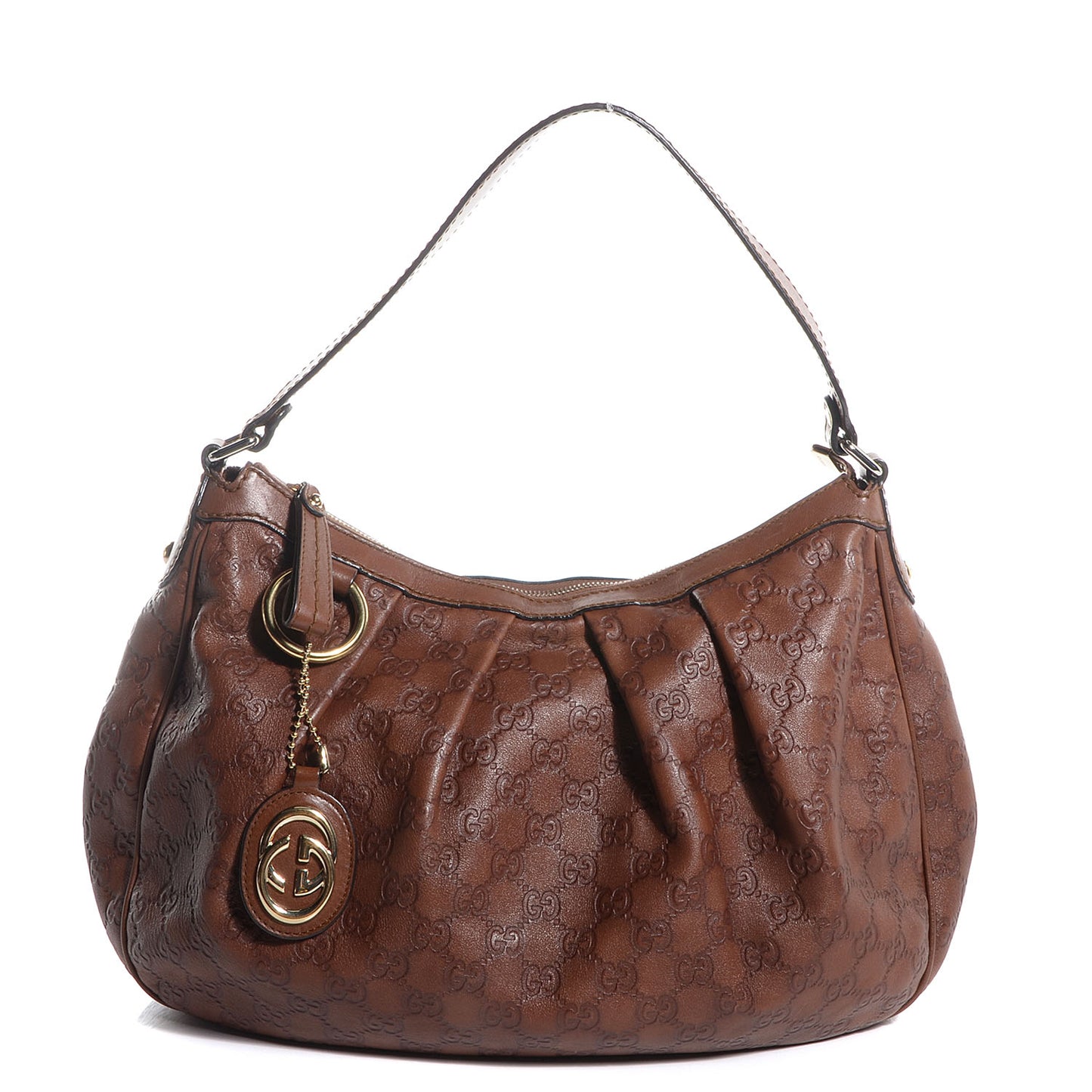 Guccissima Medium Sukey Hobo Brown