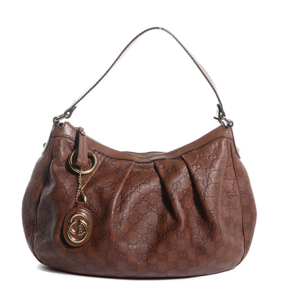 Gucci Guccissima Medium Sukey Hobo Brown 1 of 7