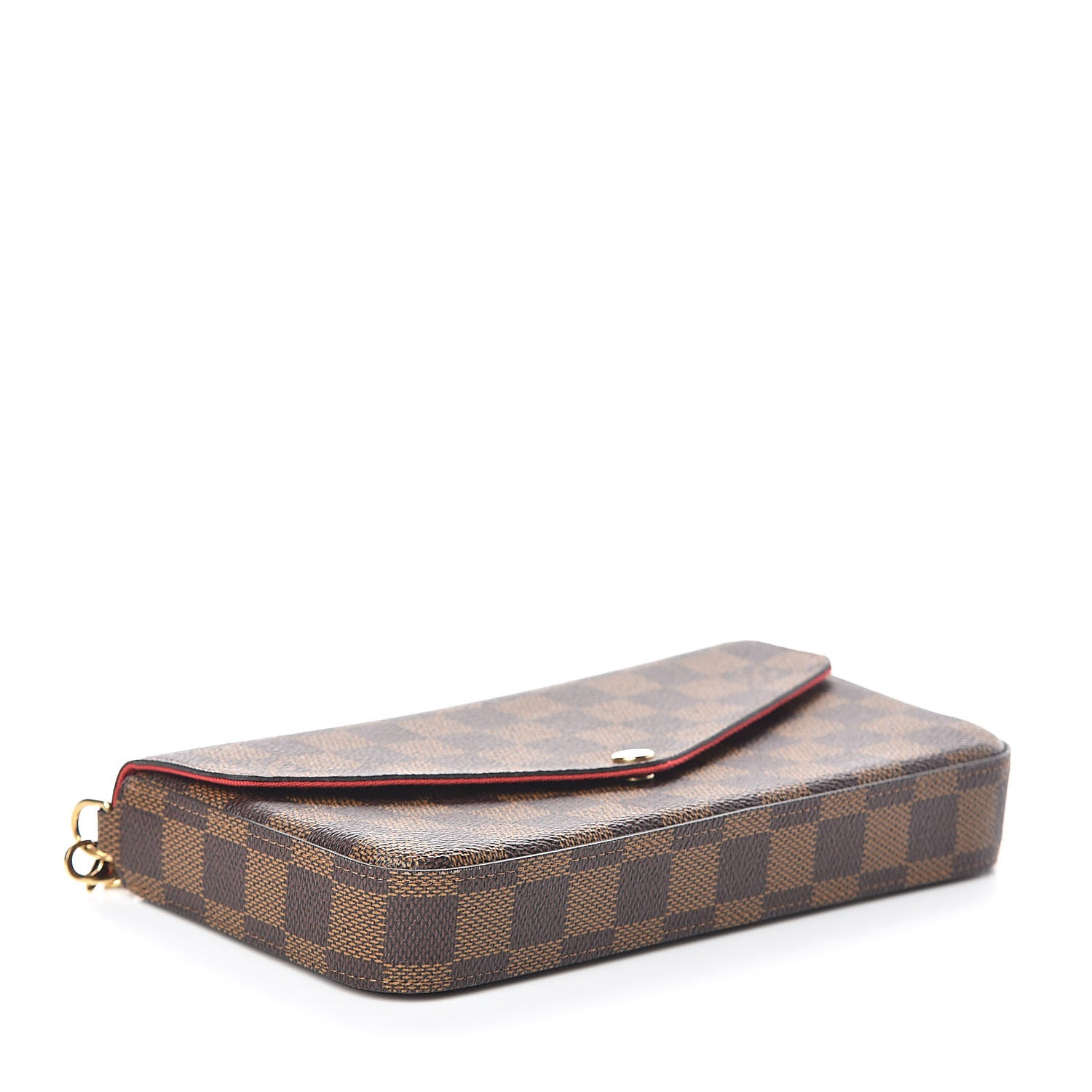 Louis Vuitton Damier Ebene Pochette Felicie Chain Wallet 4 of 9