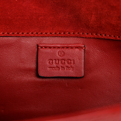 Gucci Patent Microguccissima Small Broadway Clutch Red 6 of 11
