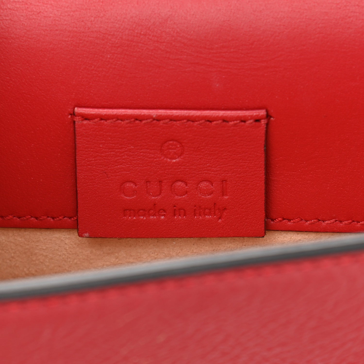 Gucci Patent Embroidered Super Mini Sylvie Chain Shoulder Bag Red 6 of 11