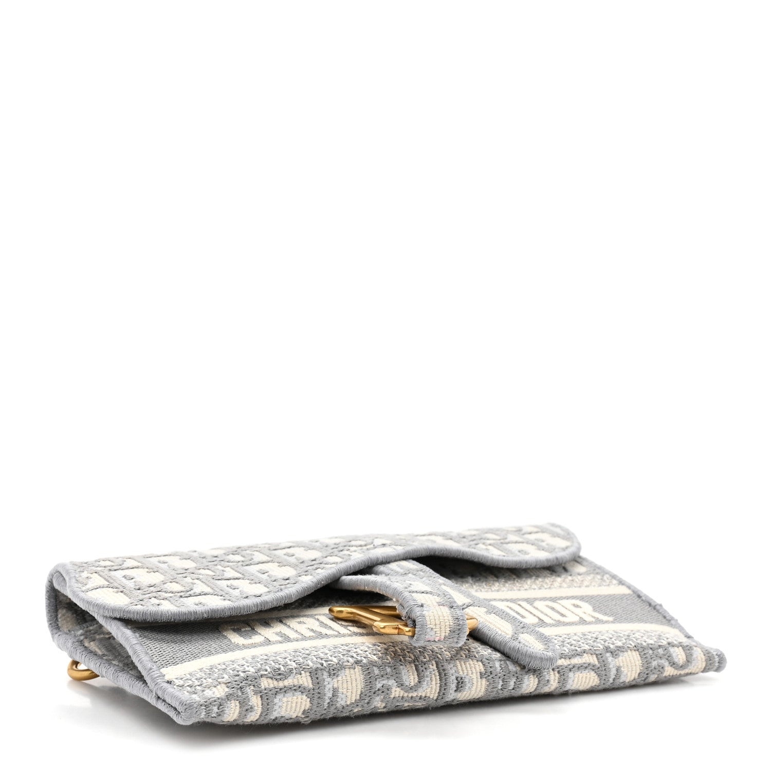 Christian Dior Oblique Slim Saddle Pouch Grey 4 of 10