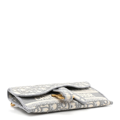 Christian Dior Oblique Slim Saddle Pouch Grey 4 of 10