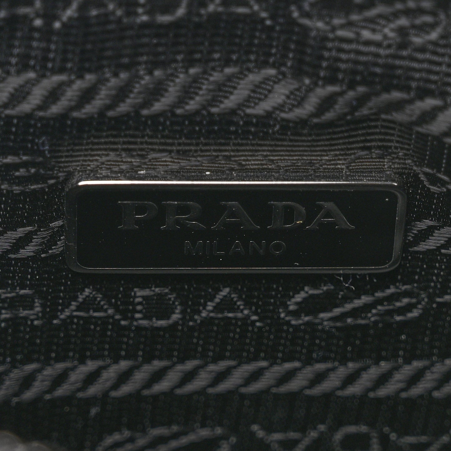 Tessuto Nylon Saffiano Mini Re-Edition 2005 Bag Black