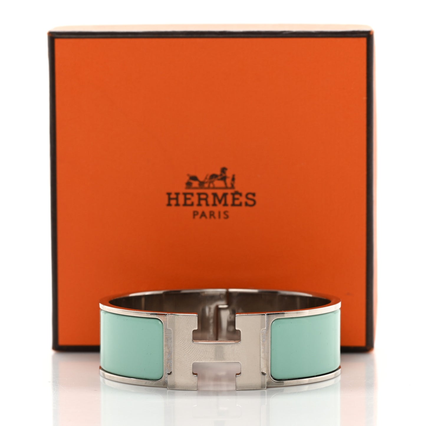 Enamel Wide Clic Clac H Bracelet GM Lagon