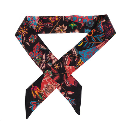 Hermes Silk Fleurs et Papillons de Tissus Twilly Black 1 of 5