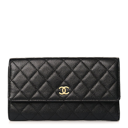 Chanel Caviar Quilted Large Flap Wallet Black 1 of 8