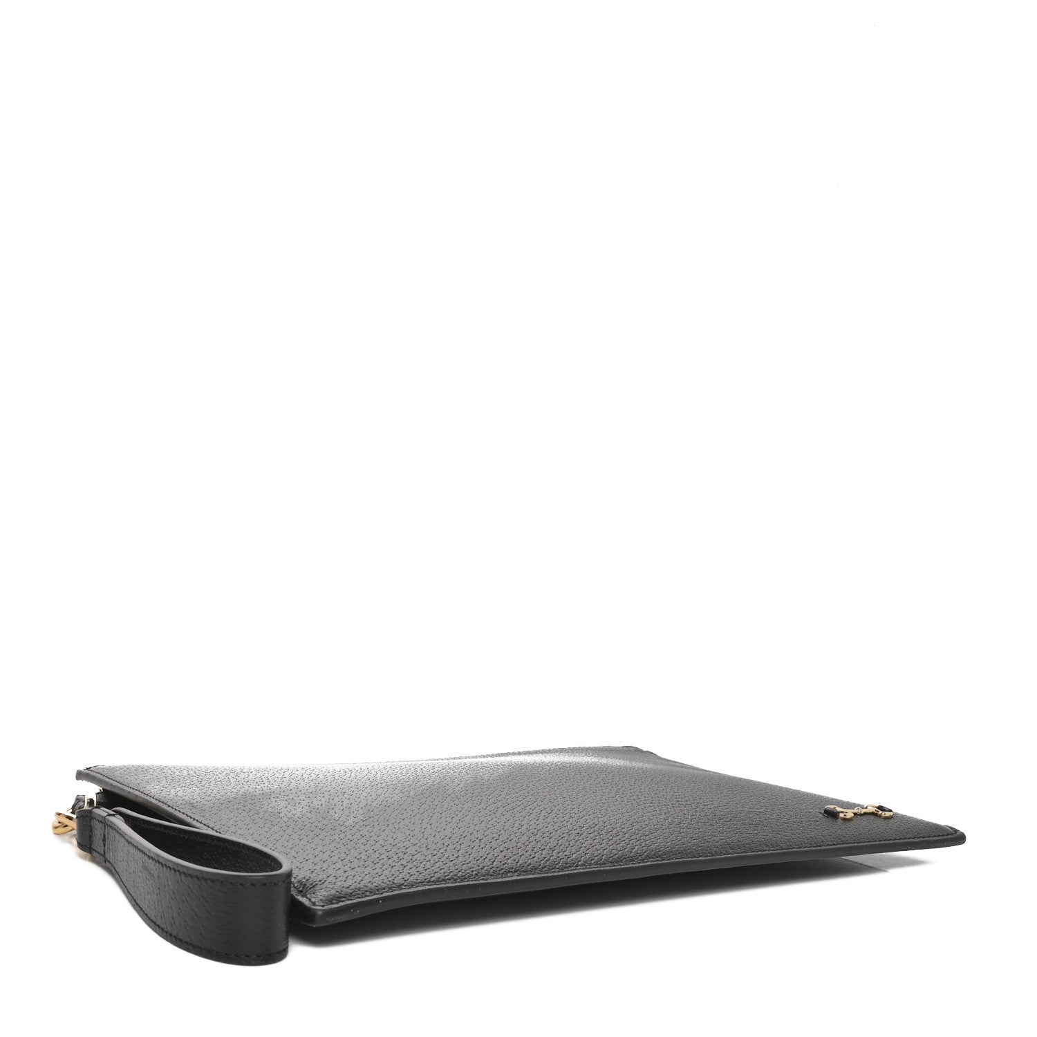 Gucci Calfskin Horsebit 1955 Wristlet Pouch Black 4 of 8