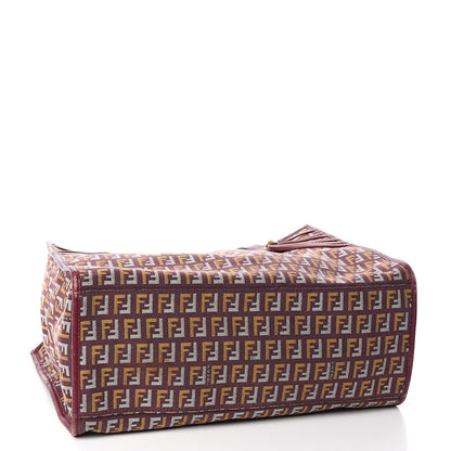 Fendi Zucchino Vitello Shopping Tote Amarena Ocra 4 of 18