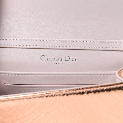 Christian Dior Ceramic Effect Deerskin Baby Diorama Flap Bag Gold 6 of 8