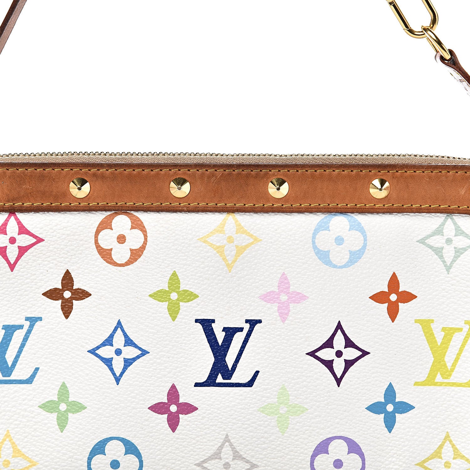 Louis Vuitton Monogram Multicolor Pochette Accessories White 12 of 12